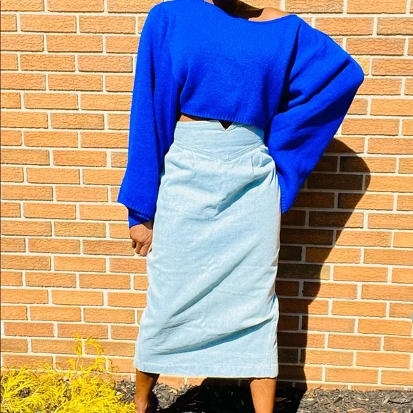 Vintage high waist Denim skirt - Picture 4 of 6
